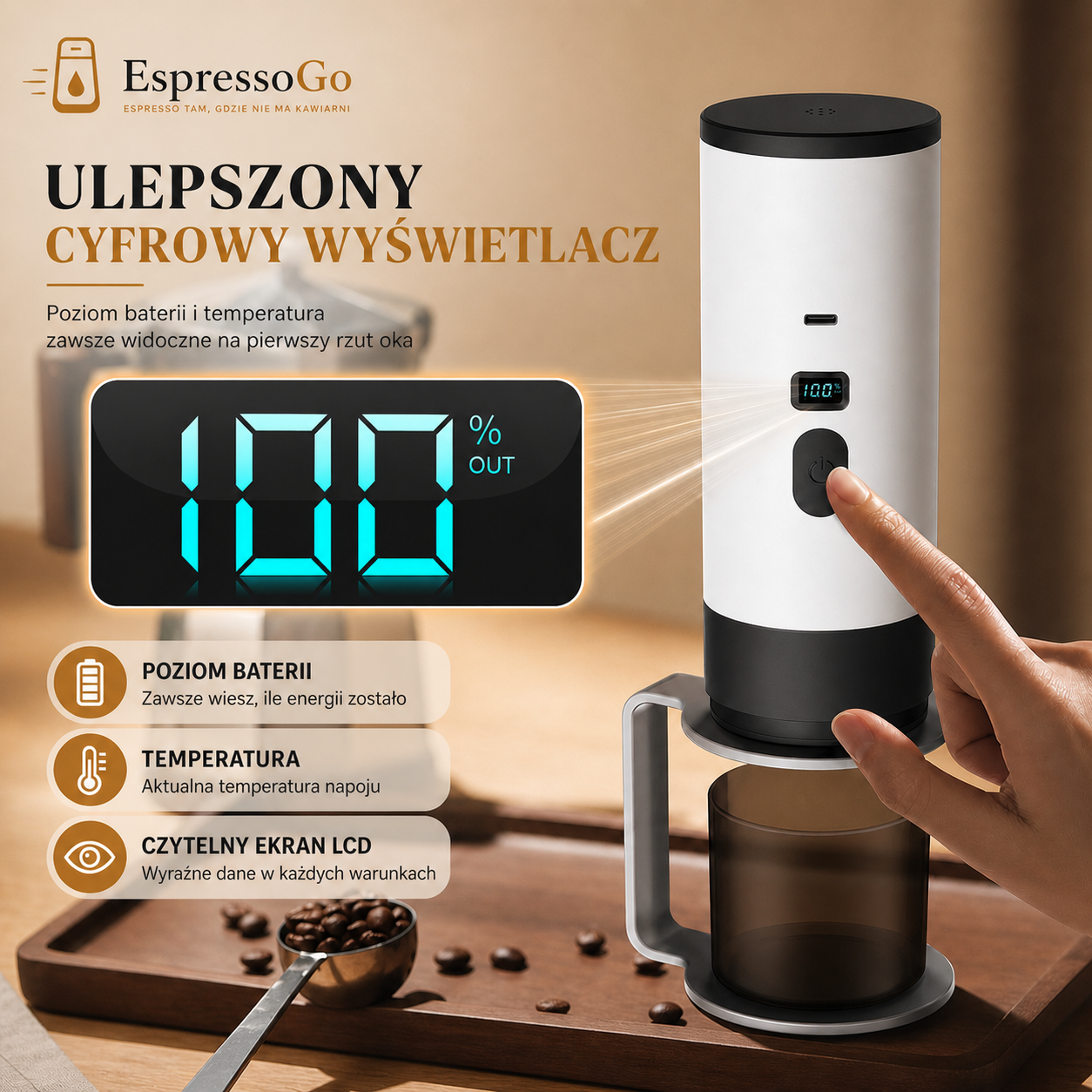 EspressoGo Nomad™ Przenośny ekspres do kawy